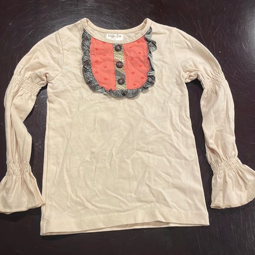 Matilda Jane girls long sleeve top sz 4 Euc